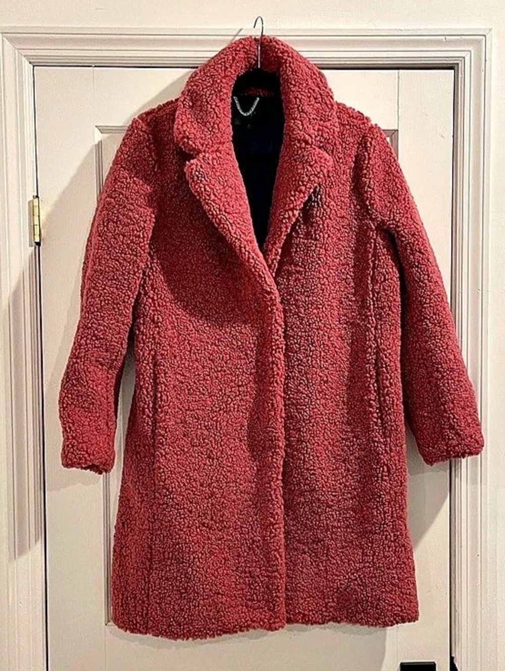 J.Crew Teddy Coat in Pink Size Medium
